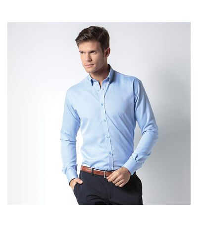 Chemise à manches longues sans repassage homme blanc Kustom Kit