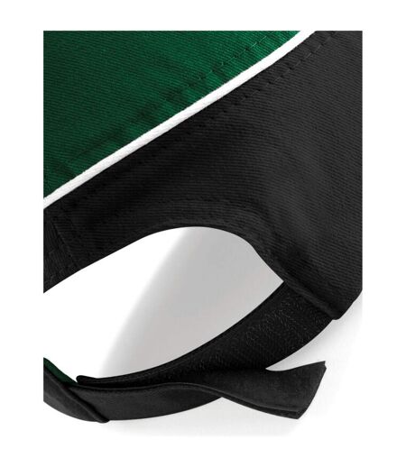 Casquette teamwear competition vert bouteille / noir / blanc Beechfield