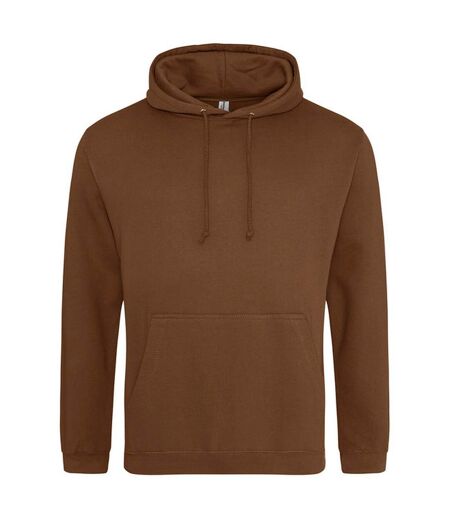 Sweat À Capuche College Adulte Marron Awdis