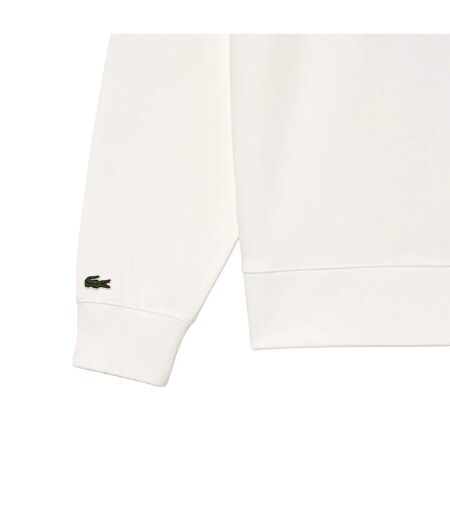 Womens/ladies Fleece Relaxed Fit Hoodie Cream Lacoste