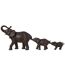 Statue Déco Famille d'Eléphants 83cm Marron-1