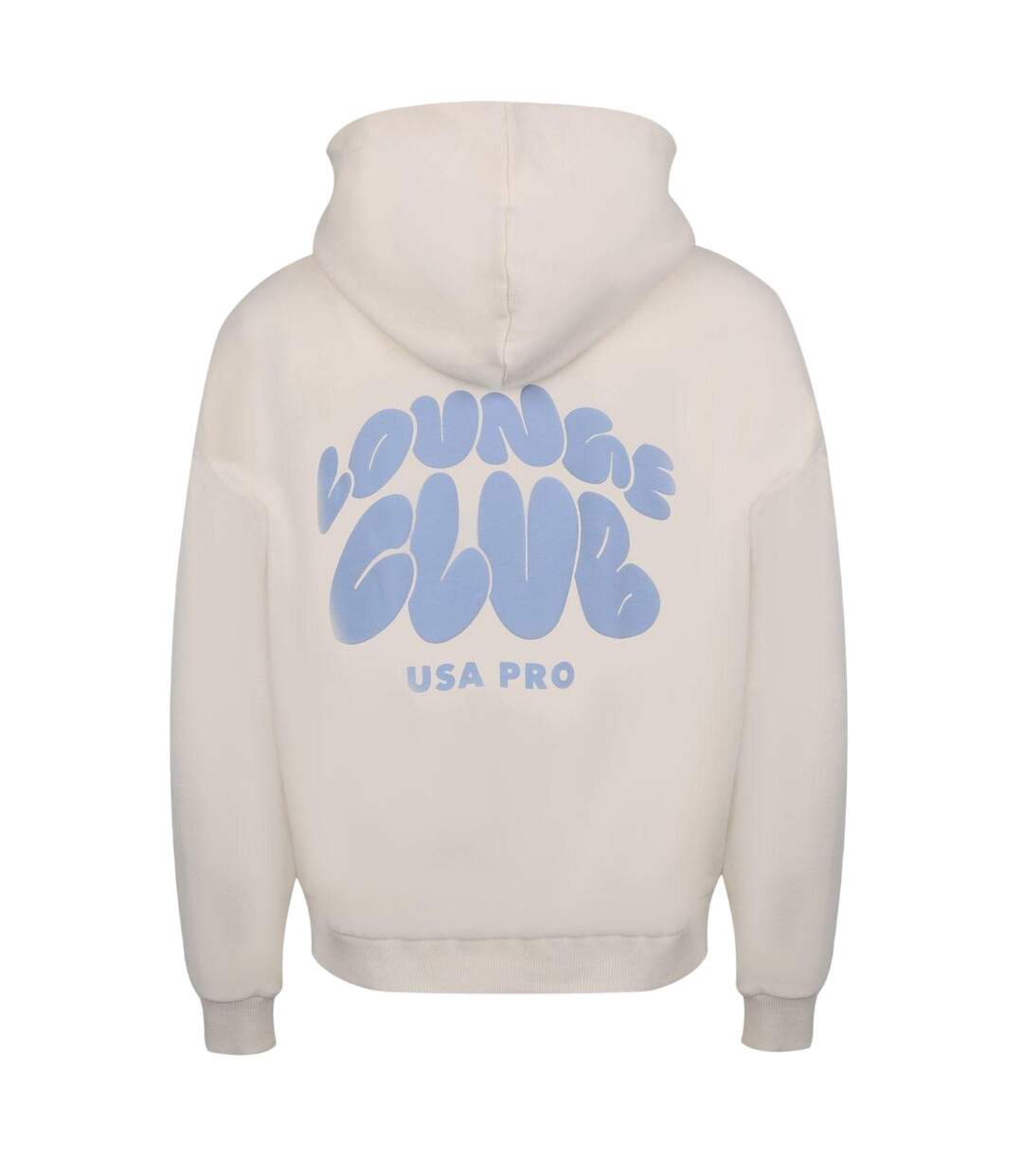 Unisex Adult Oversized Hoodie Cream Blue USA Pro-2