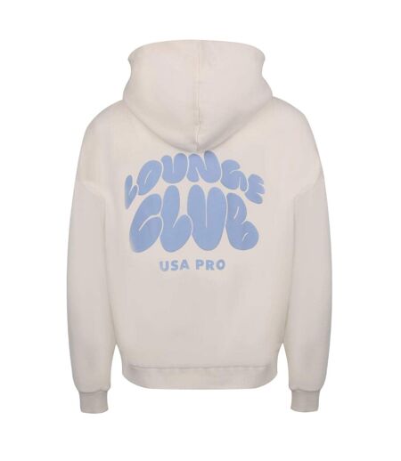 Unisex Adult Oversized Hoodie Cream Blue USA Pro