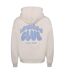 Unisex Adult Oversized Hoodie Cream Blue USA Pro-2