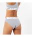 Pack Of 3  Womens/ladies Repeat Logo Briefs  Grey Marl Jack Wills-3