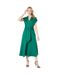 Womens/ladies ponte waist tie midi dress emerald Principles