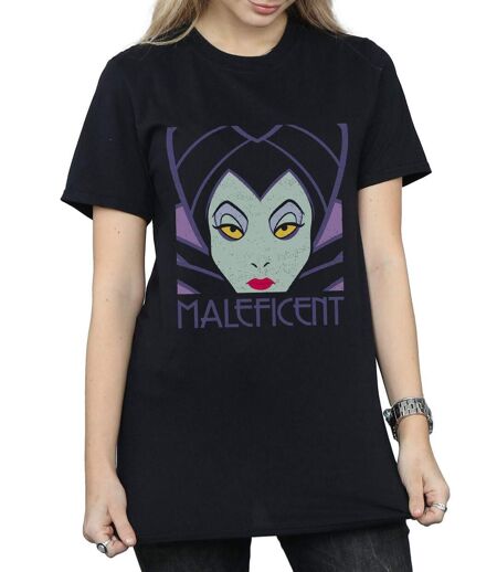 Disney - T-shirt MALEFICENT CROPPED HEAD - Femme (Noir) - UTBI16688