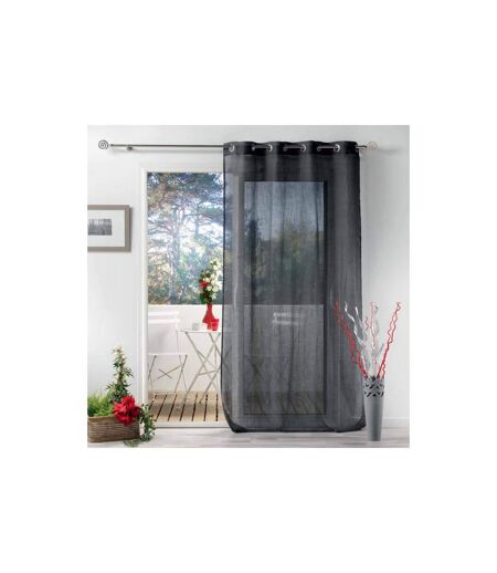 Rideau Voilage à Œillets Zazy 140x280cm Anthracite