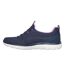 Womens/ladies summit geometric trainers navy/pink Skechers-2