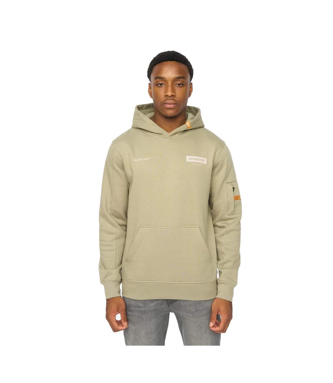 Sweat À Capuche Marsak V2 Homme Vert De Gris Duck And Cover-2