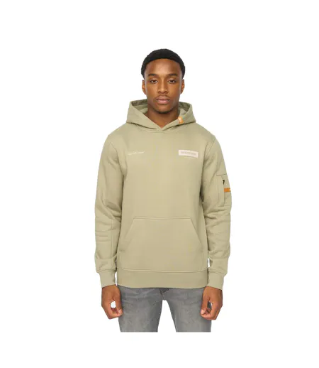 Sweat À Capuche Marsak V2 Homme Vert De Gris Duck And Cover