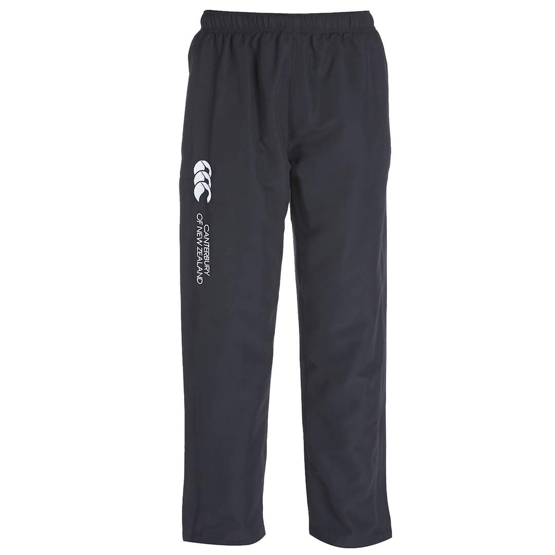 Mens Open Hem Tracksuit Bottoms Black Canterbury-1