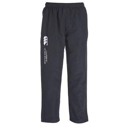 Mens Open Hem Tracksuit Bottoms Black Canterbury