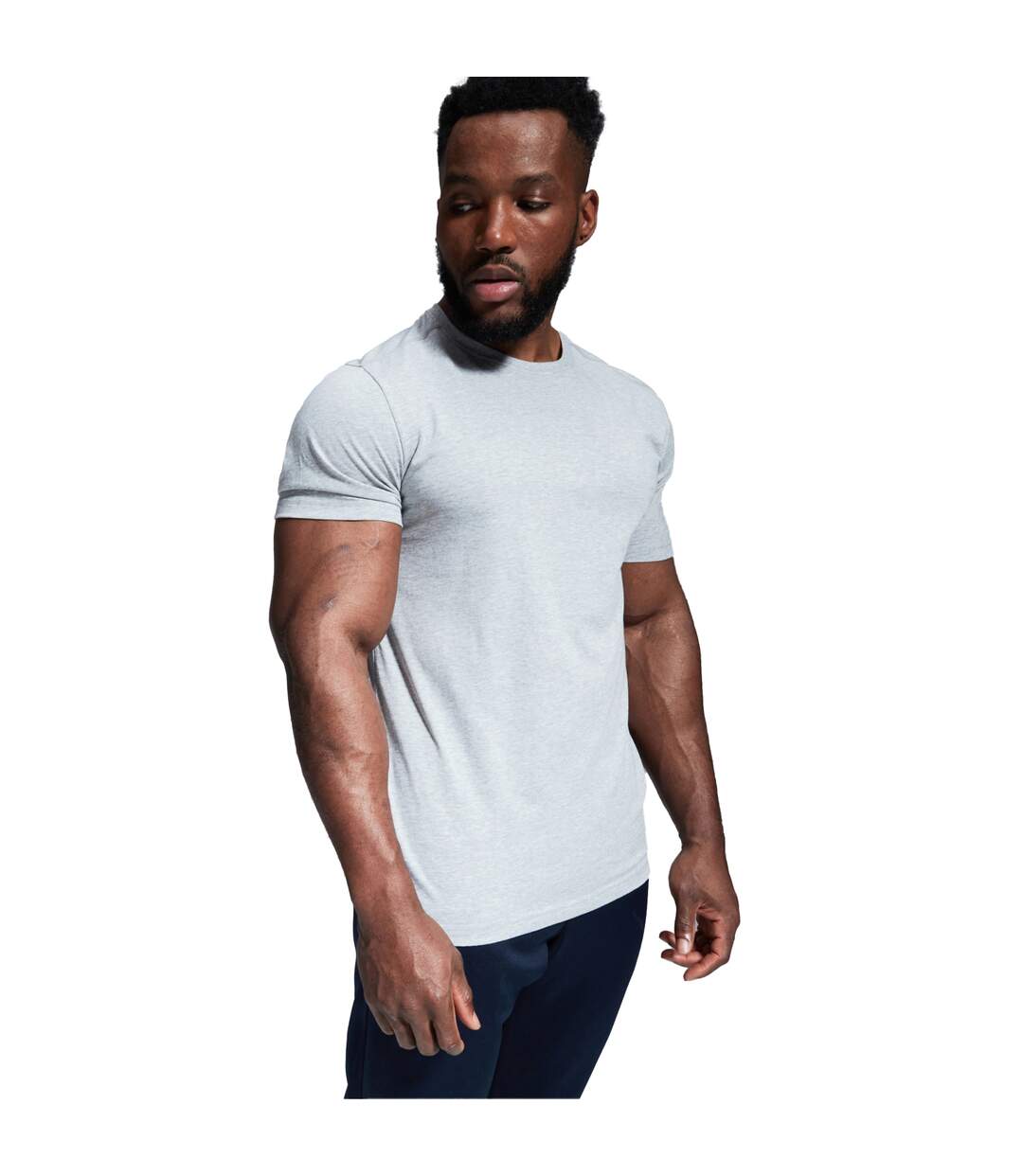 Mens Club Plain T-shirt Classic Marl Canterbury-1