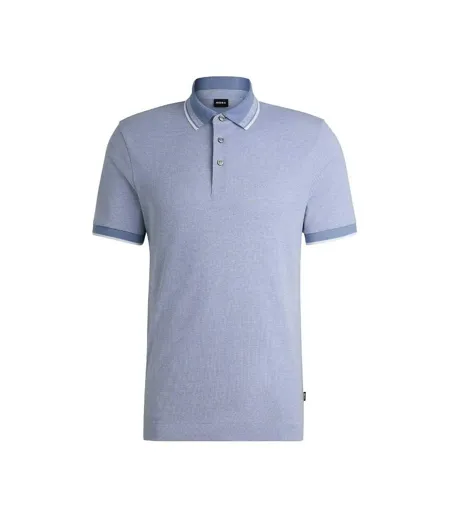 Mens Polo Shirt Blue Boss