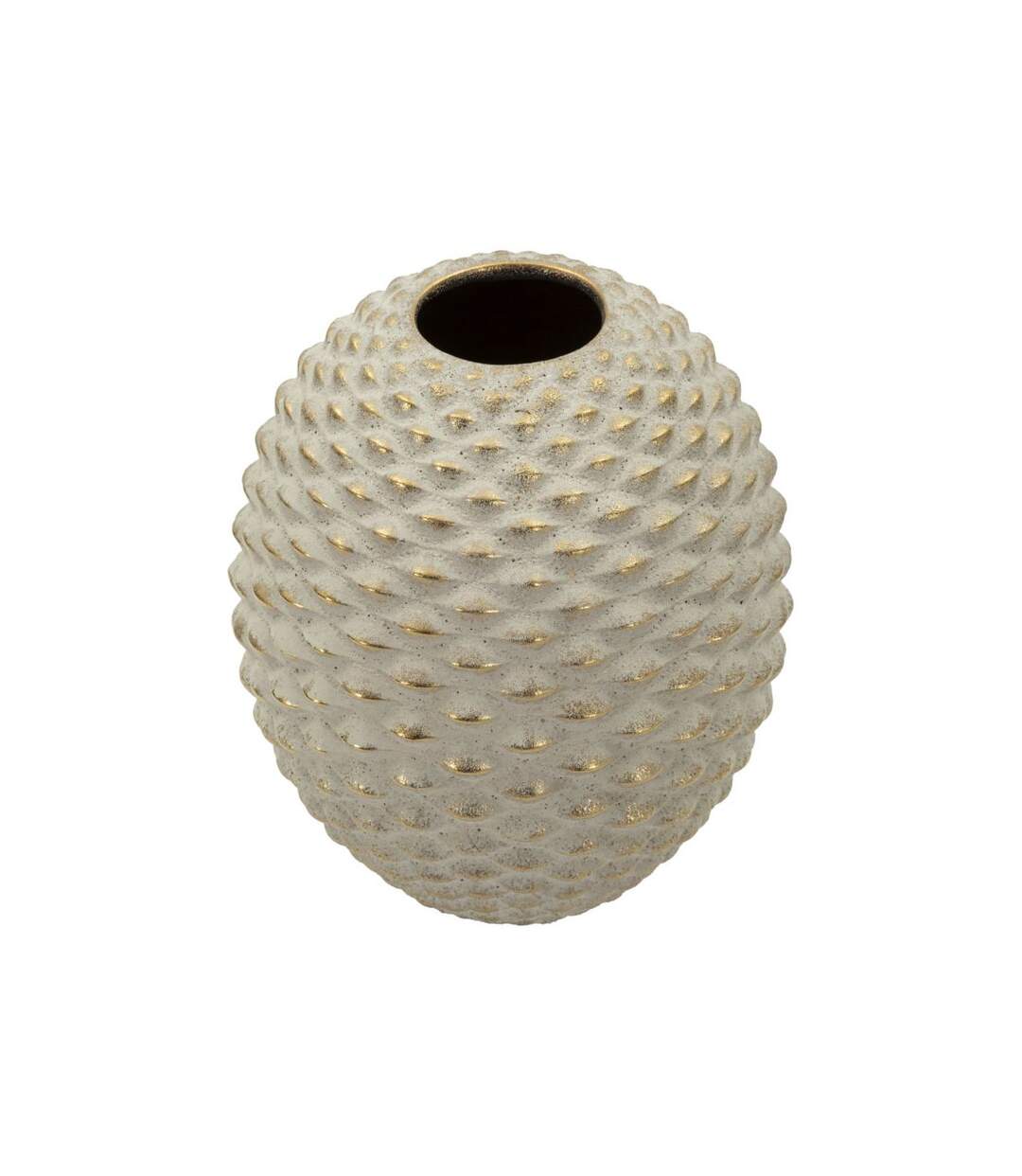 Vase Design en Céramique Pepipas 28cm Gris & Or-2