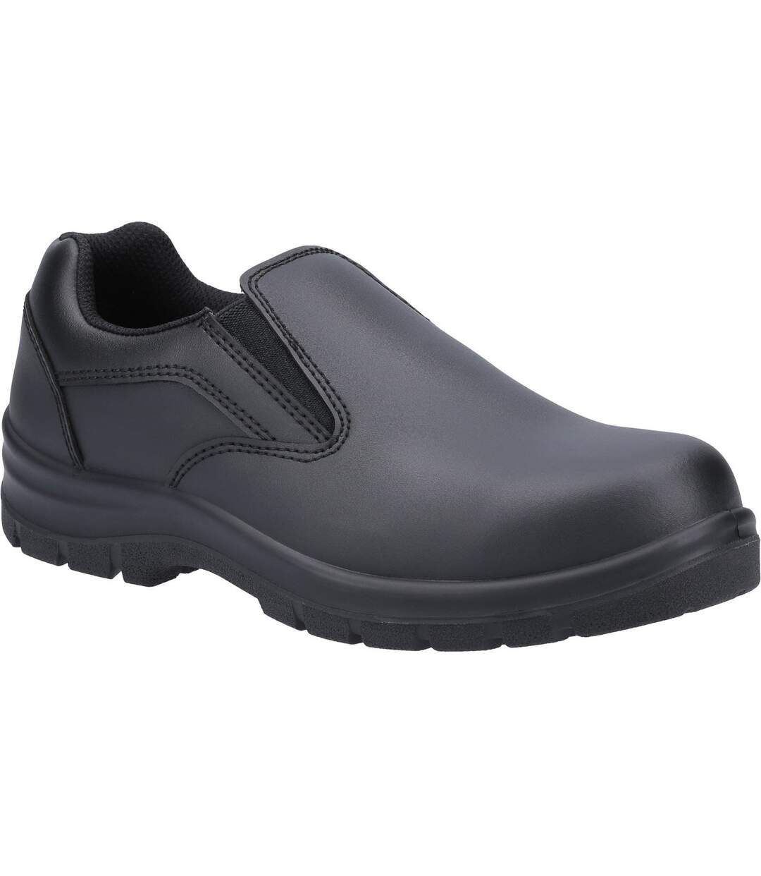 Womens/ladies as716c leather safety shoes black Amblers-1