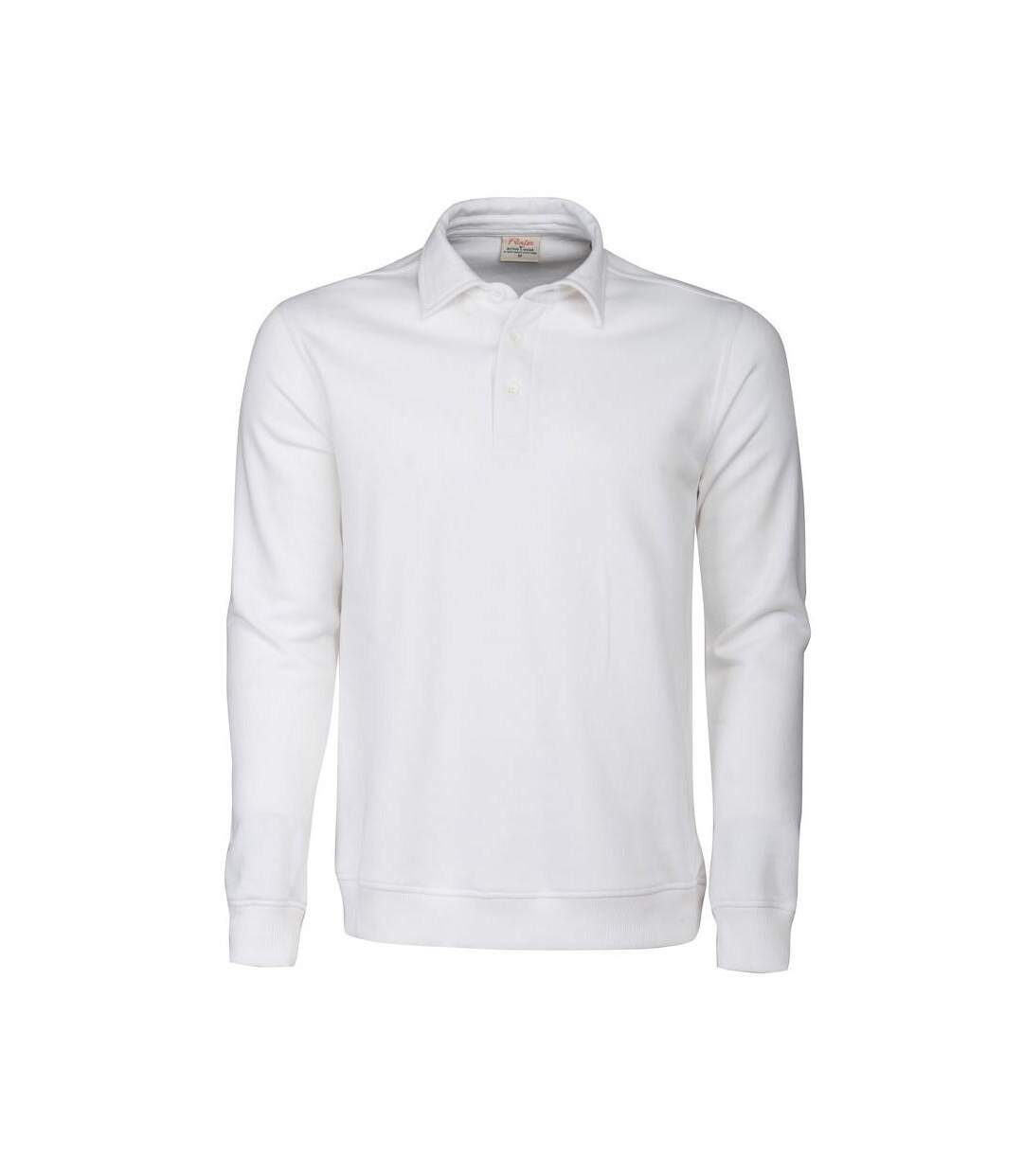 Unisex Adult Homerun Long-sleeved Polo Shirt White Printer-1