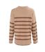 Pull Motif/style À Rayures Femme Crème Miso-2