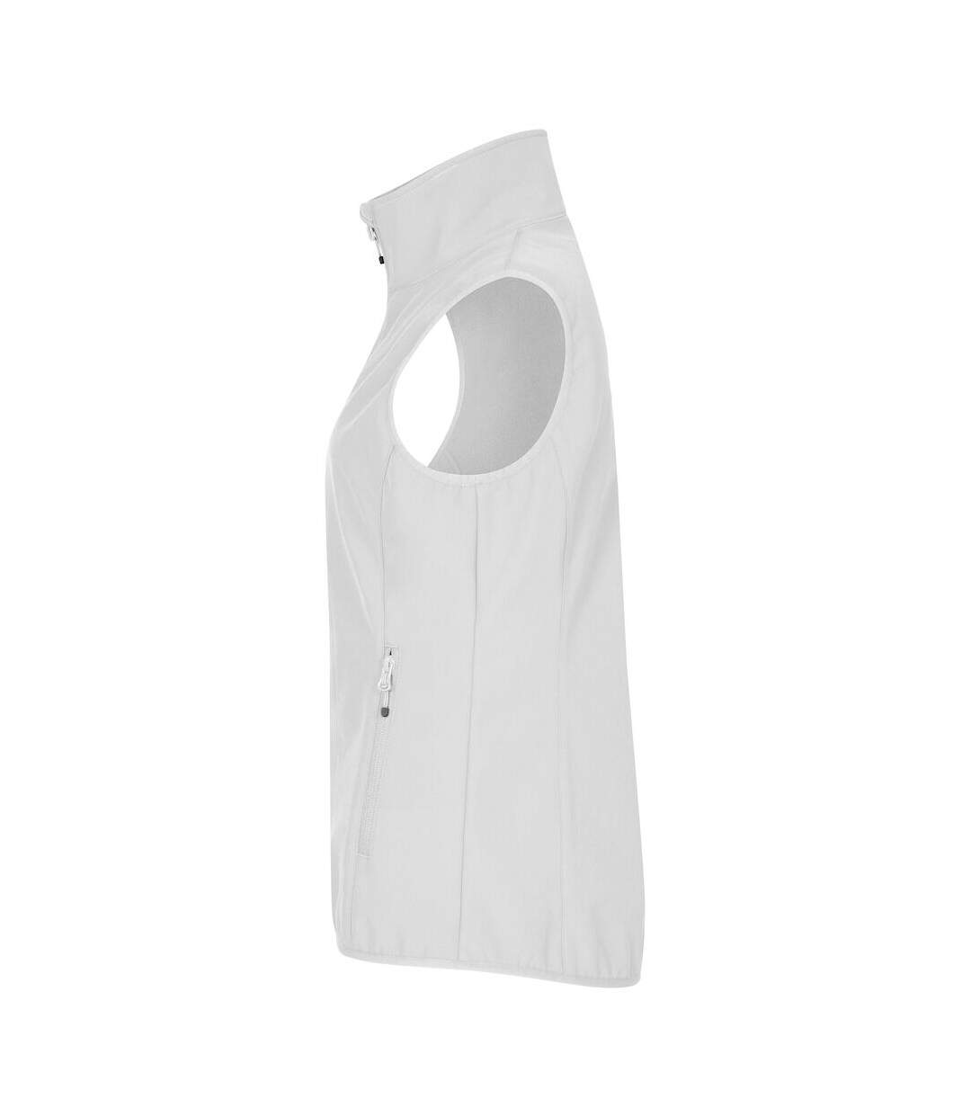 Womens/ladies Classic Softshell Body Warmer White Clique-4