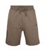 Mens Cotton Blend Side Logo Sweat Shorts Beige Hugo Boss-1