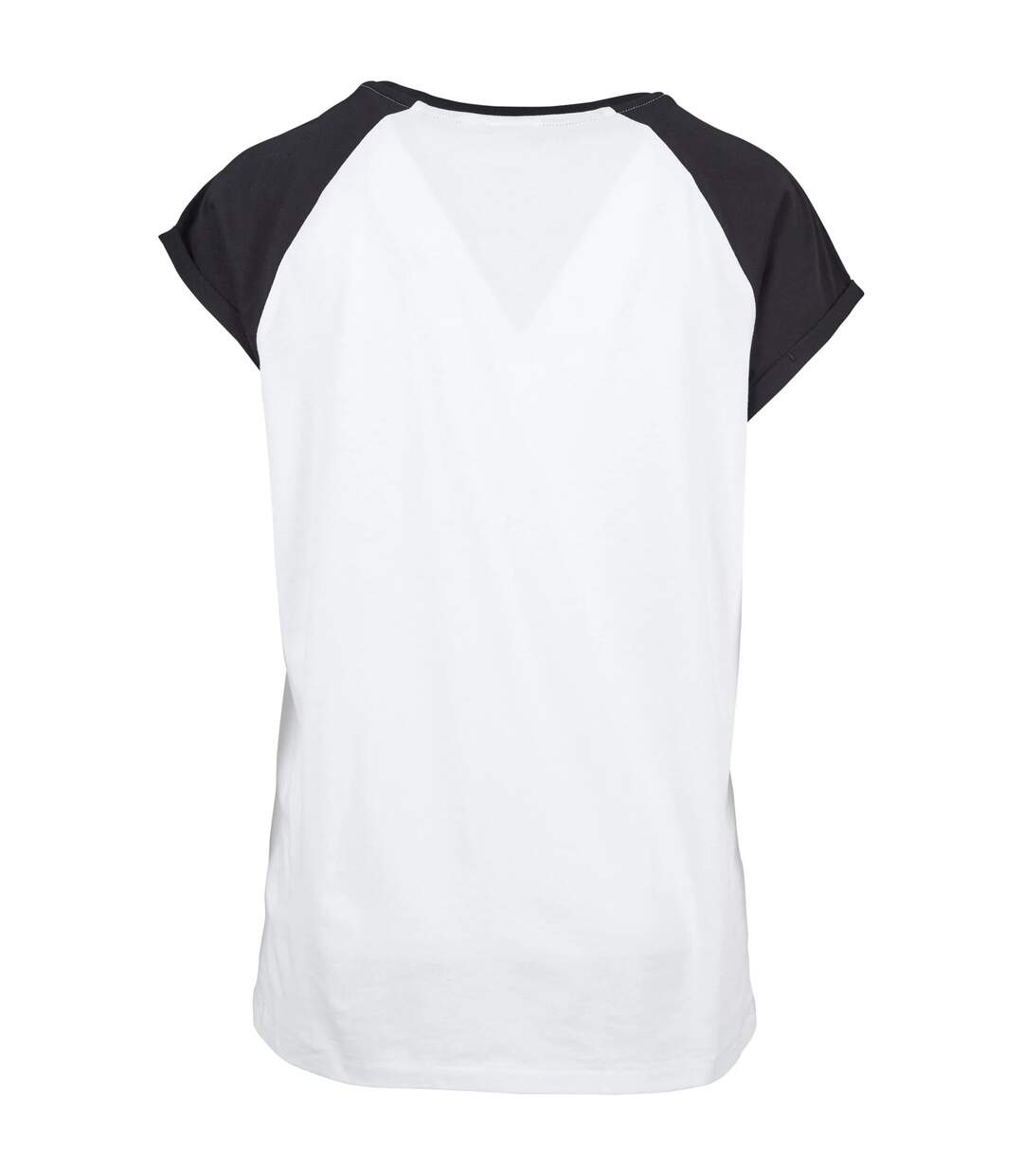 T-shirt Manches Raglan Motif/style Contrasté Femme Blanc Noir Urban Classics-2