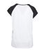 T-shirt Manches Raglan Motif/style Contrasté Femme Blanc Noir Urban Classics-2