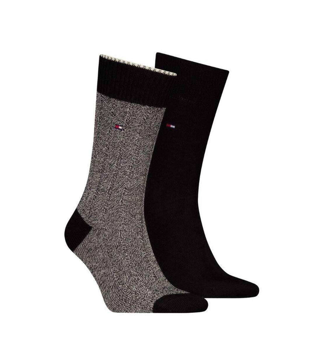 Chaussettes Motif/style Détail Contrasté Homme Blanc Noir Tommy Hilfiger-2