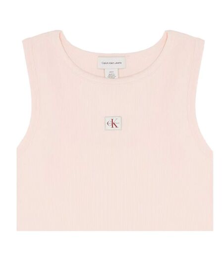 Débardeur rose femme calvin klein jeans label - l