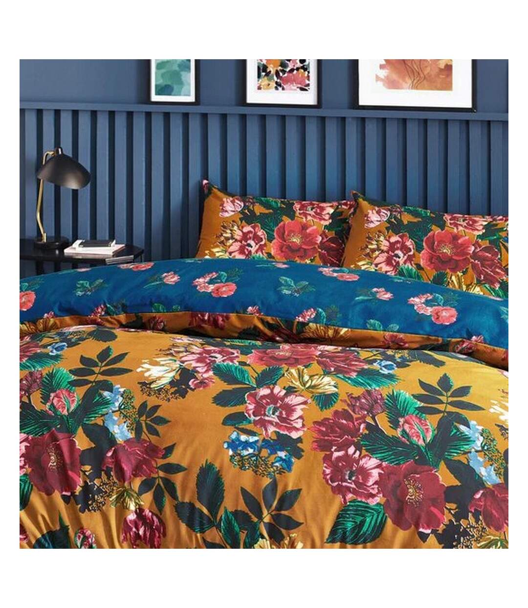 Nadya floral duvet cover set amber Furn-3