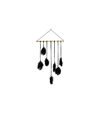Suspension Murale Voyage Berbère 63cm Noir