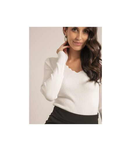 Pull fin col V fantaisie KARISSA - Dona X Lisa