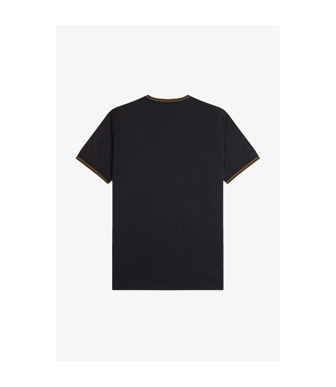 T-shirt Motif/style Rayure Contrastée Sur Bord Homme Noir Marron Fred Perry-2