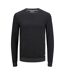 Mens Knitted Regular Jumper Dark Grey Melange Jack And Jones-2