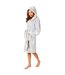 Womens/ladies star print dressing gown grey Generic