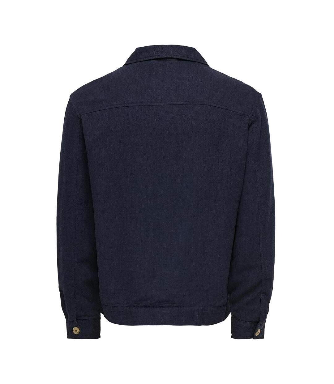 Veste légère marine homme only & sons structure-2