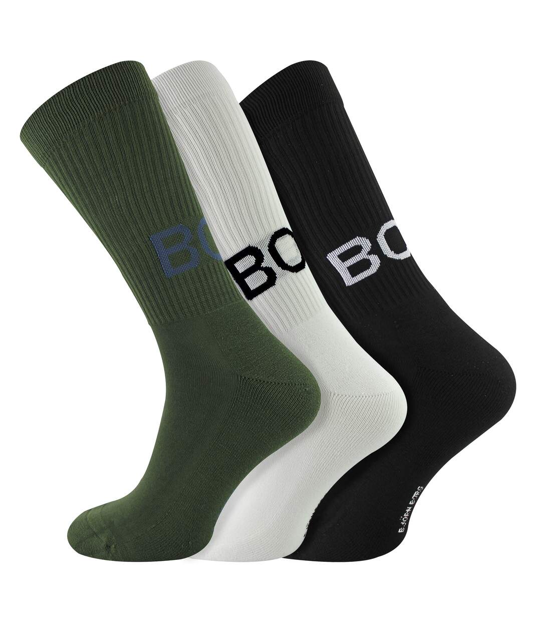3 Pack Core Sport Ribbbed Top Crew Socks for Men-4