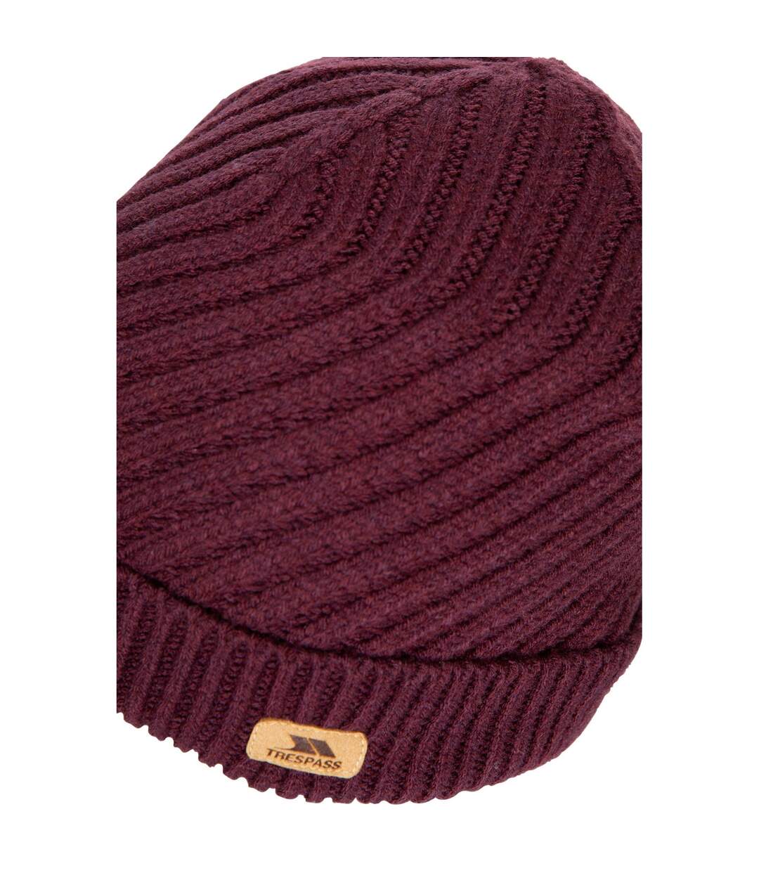 Womens/ladies Twisted Knitted Beanie Fig Trespass-3