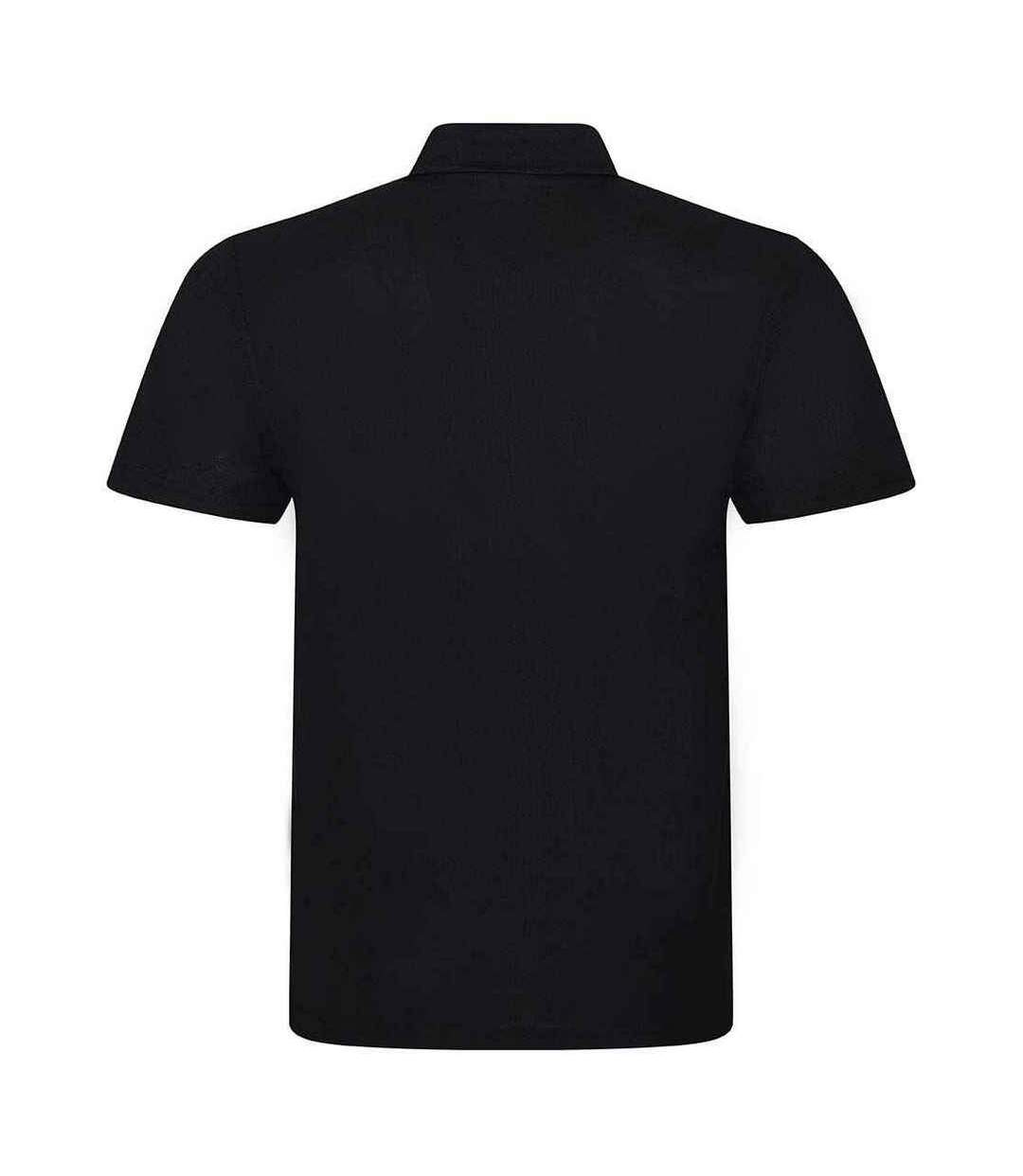 Mens Polyester Polo Shirt Black PRO RTX-2