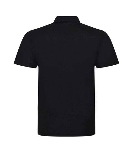 Mens polyester polo shirt black PRO RTX