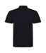 Mens polyester polo shirt black PRO RTX