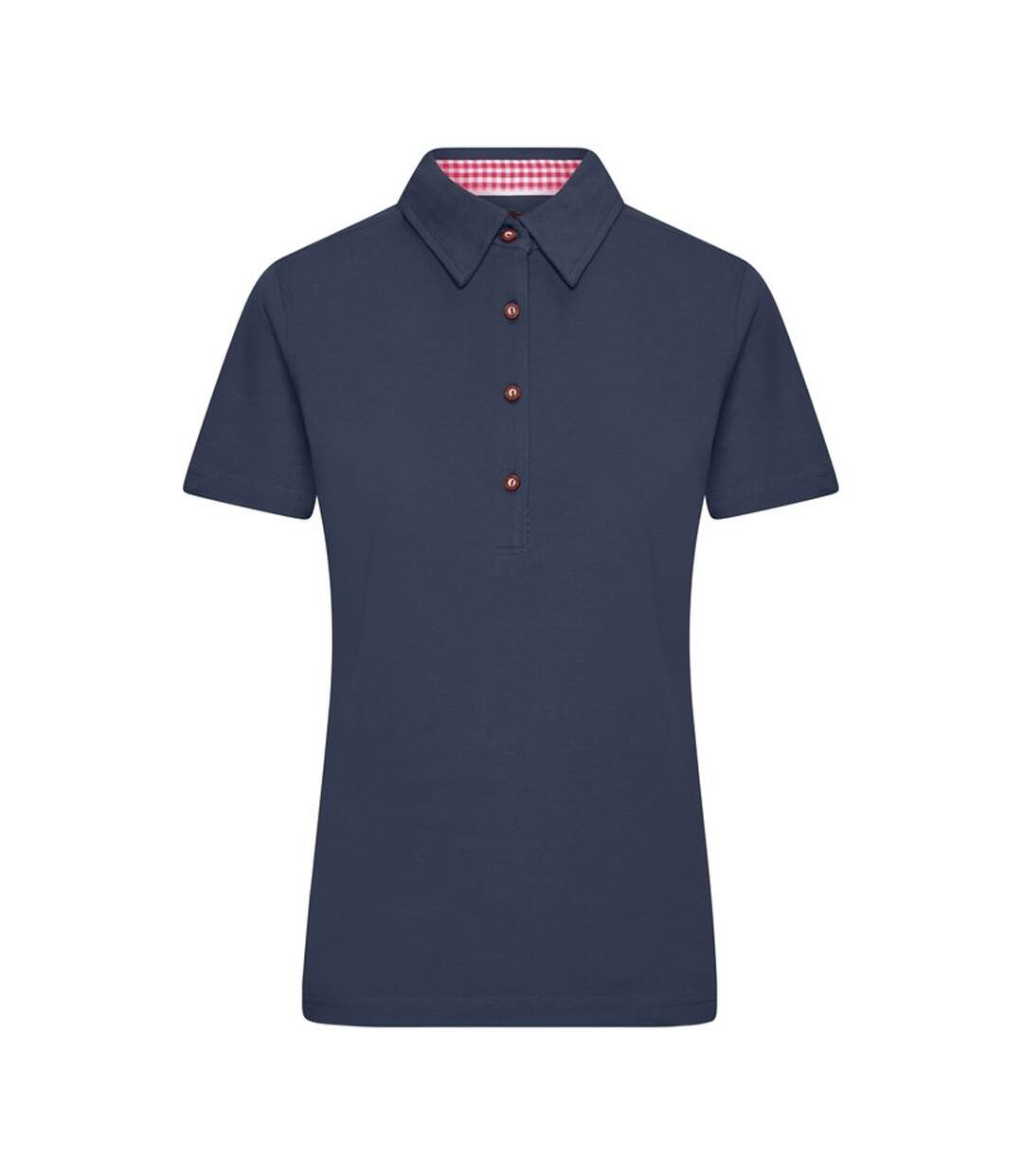 Polo Traditional Femme Bleu Marine Rouge Blanc James And Nicholson-1