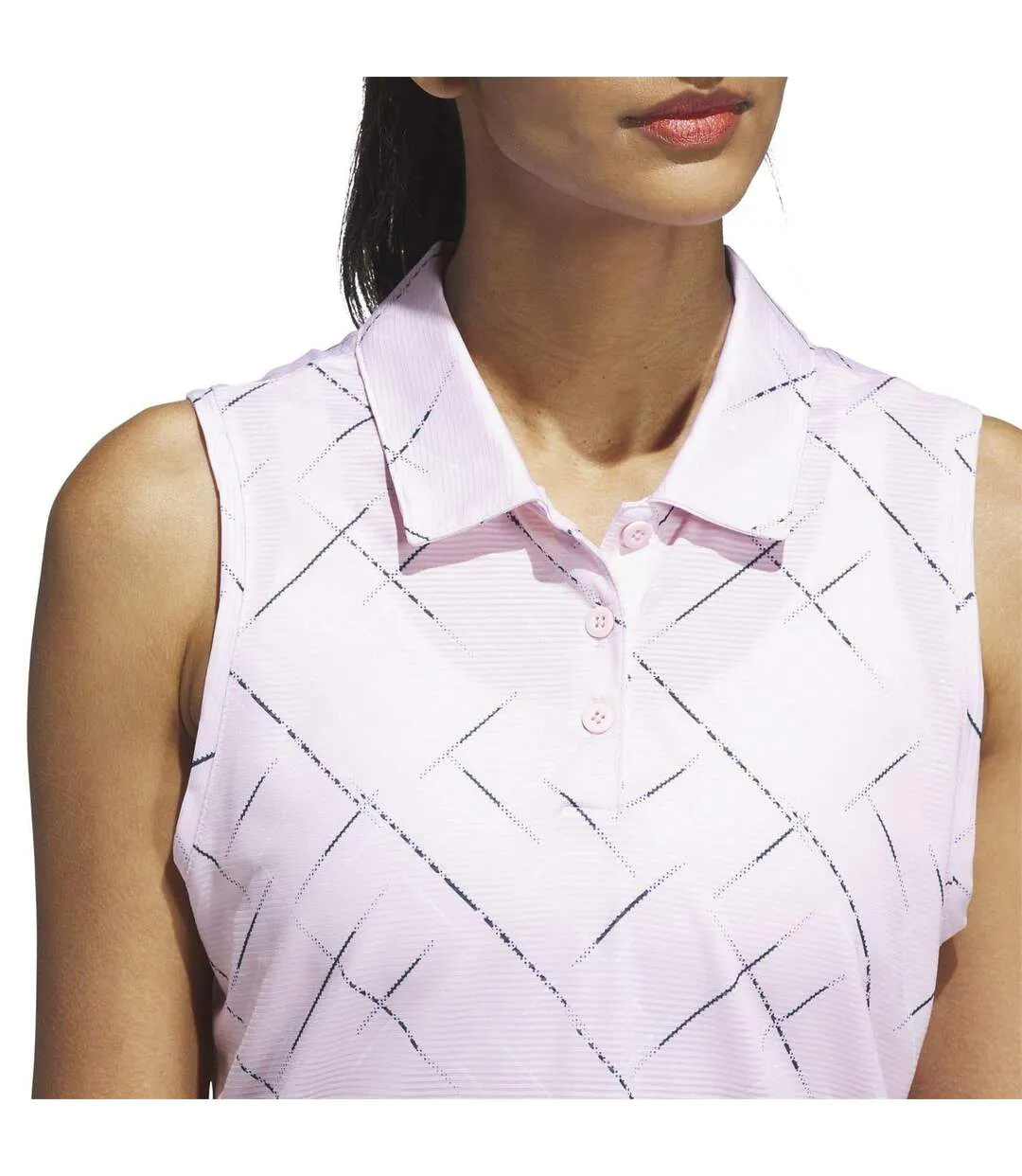 Polo Golf Femme Transparent Rose Adidas-4