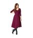 Robe mi-longue femme rose baie Principles-1