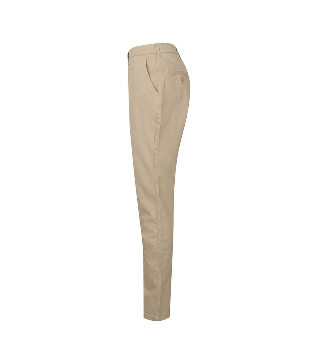Womens/ladies Stretch Chinos Stone Henbury-3
