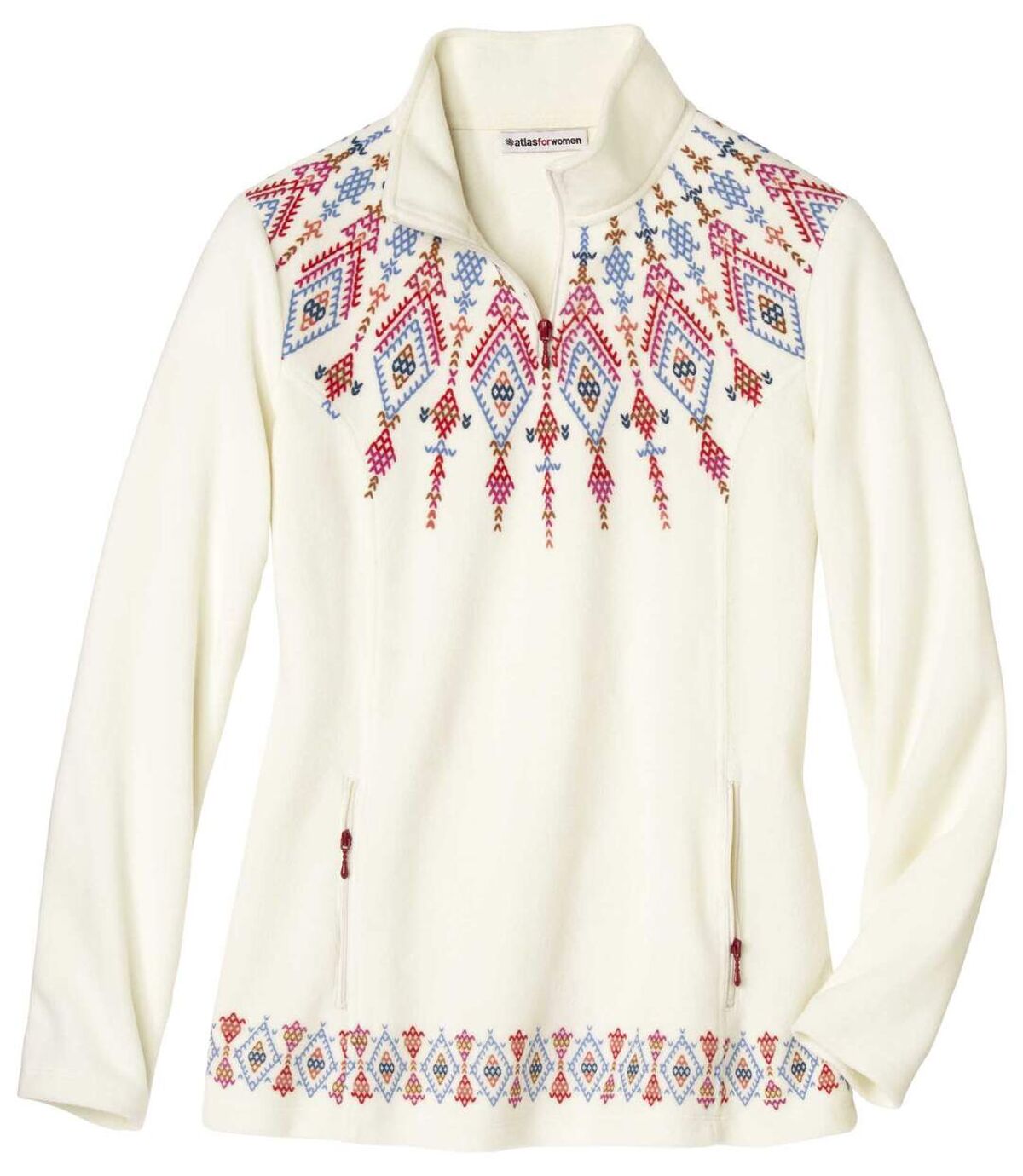 Women's Printed Microfleece Pullover - Quarter-Zip Atlas For Men