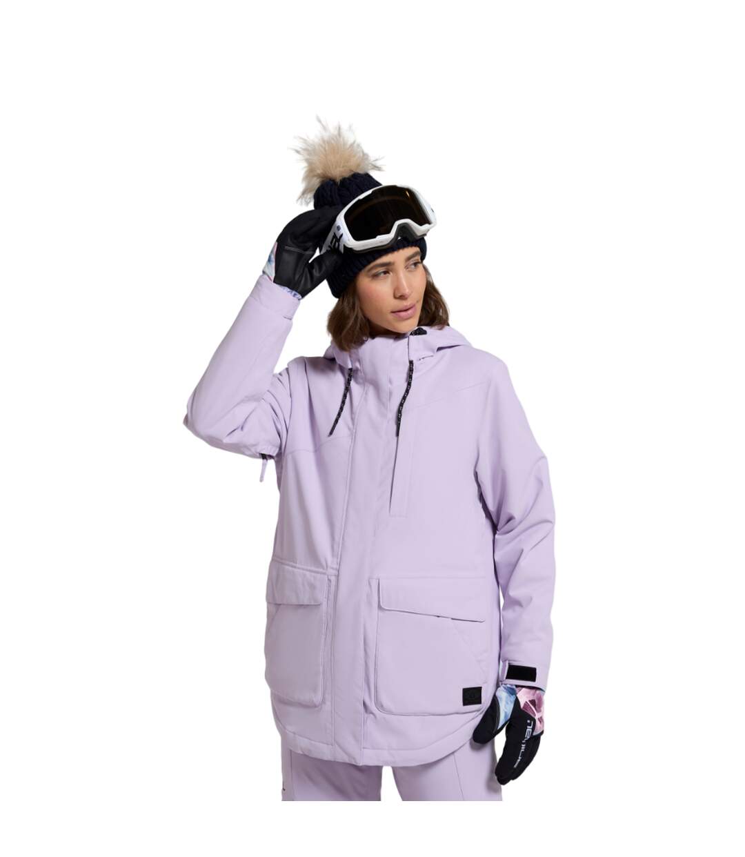Blouson de ski tignes femme lilas Animal-1