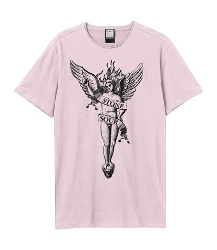 T-shirt angel adulte rose Amplified