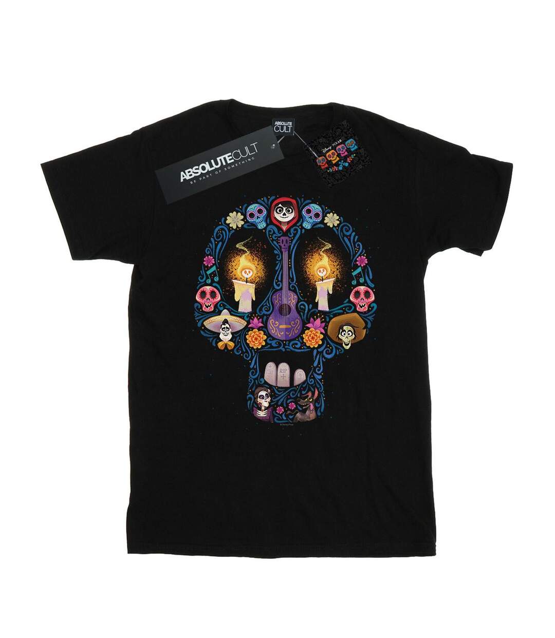 Disney - T-shirt COCO CANDLE SKULL - Femme (Noir) - UTBI16543-1