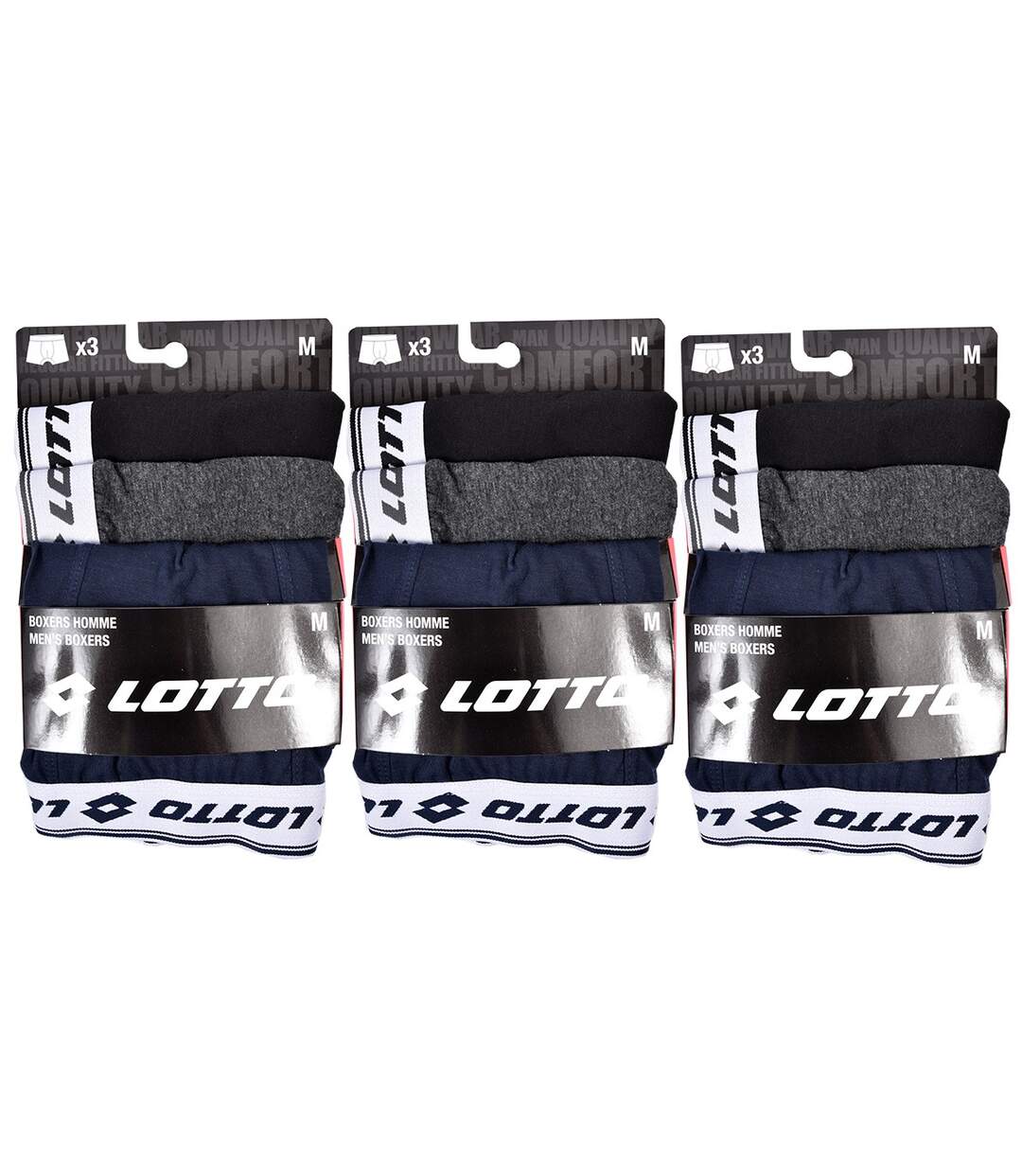 Boxer homme LOTTO Pack de 9 Boxers 0860-3